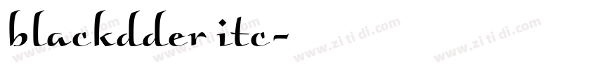 blackdder itc字体转换